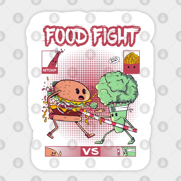 FOOD FIGHT Sticker by NathanRiccelle